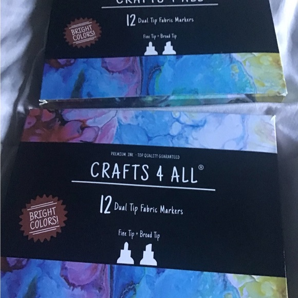 Crafts For All 12 pack fabric clothes markers Lot of two NWT - Picture 3 of 5